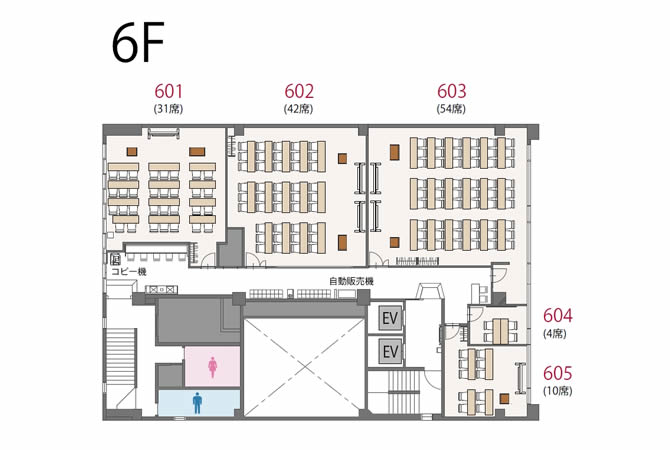 フロアレイアウト6F